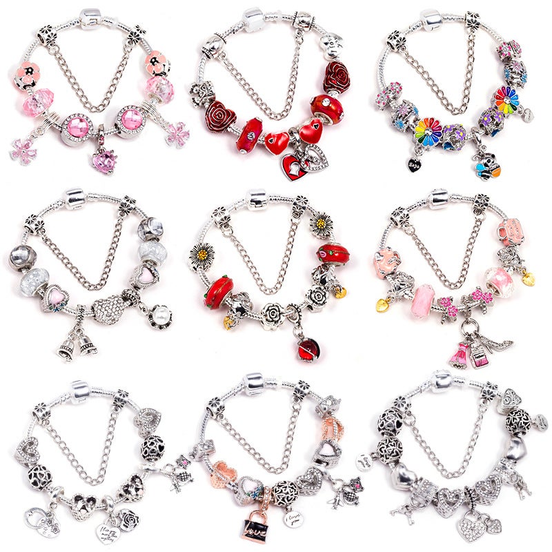 Cartoon Character Floral Design Bracelet Influencer Same Style 2025 Spring Sale - Image 2